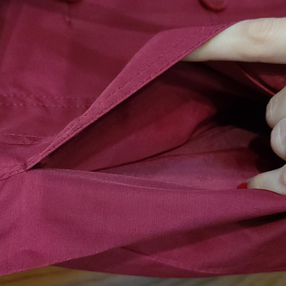 Merona Raspberry Trenchcoat - Picture 9 of 9